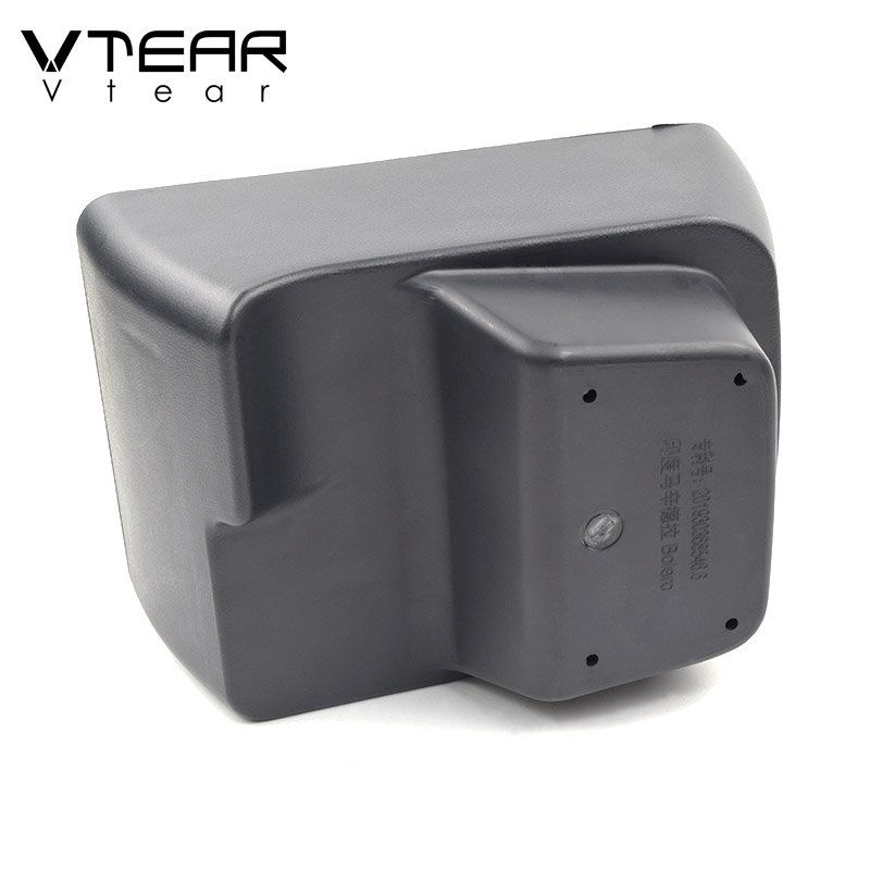 Vtear for Mahindra Bolero Armrest Leather USB Interface Storage Box Red Thread Car-styling Interior ABS Arm Rest Accessories
