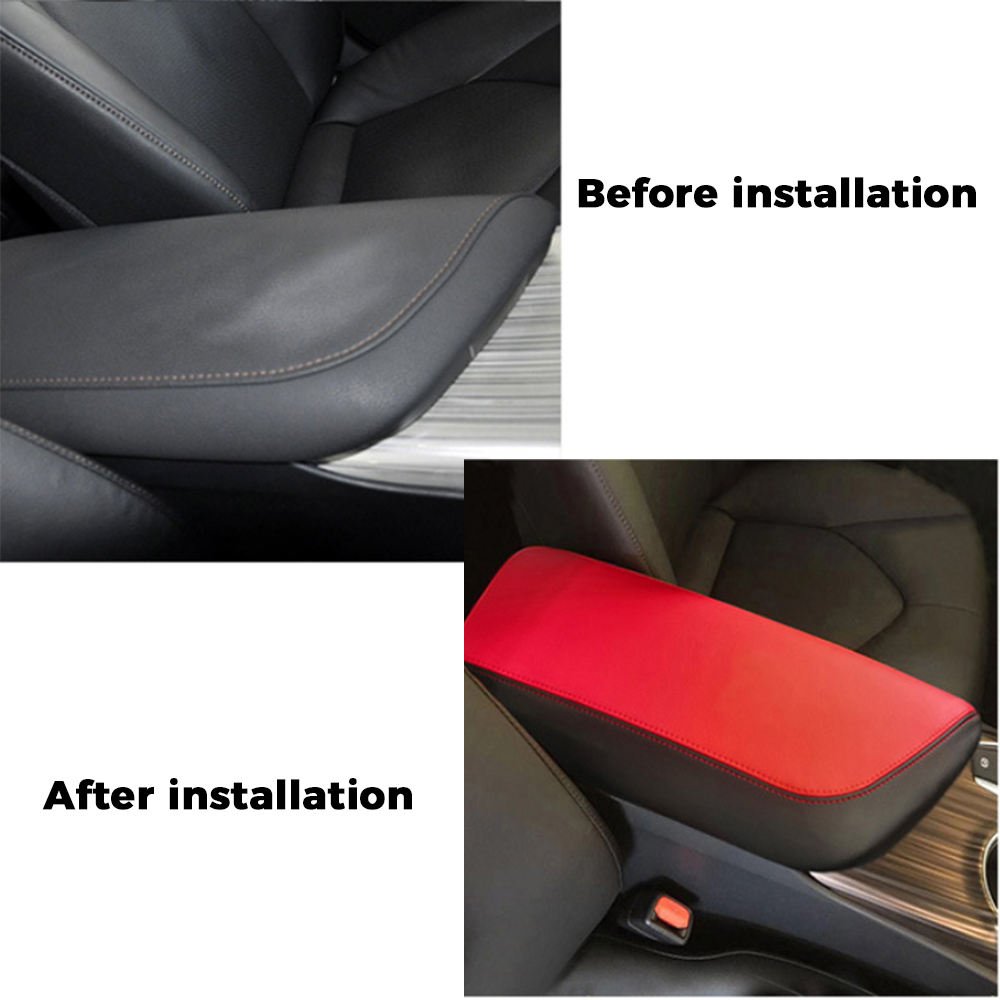 Car Interior Decoration of Car Center Console for Toyota 2017 Camry Central Control Storage Box Protective Sleeve Black Red Line