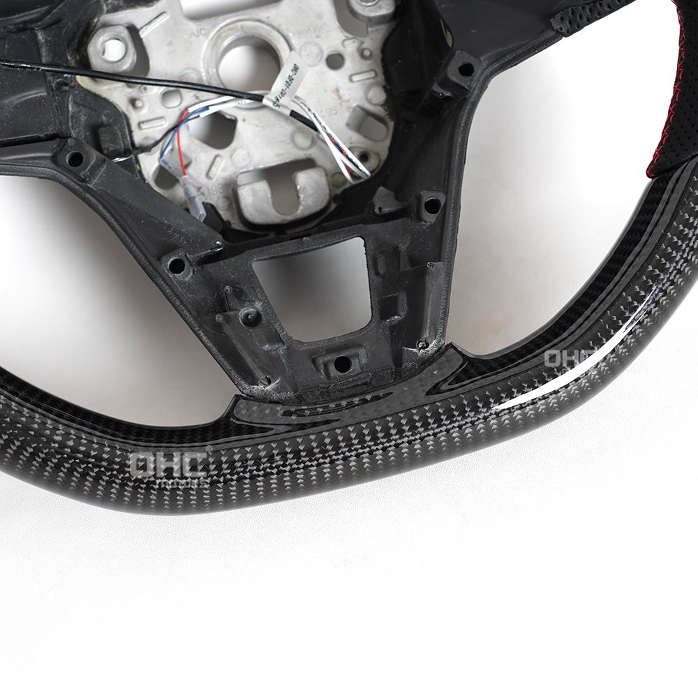 Carbon Steering Wheel For Volkswagen Vw Gti Golf R Line Golf Mk8 Steering Wheel Carbon Fiber Golf8 2024 2023 2022 2021 2020