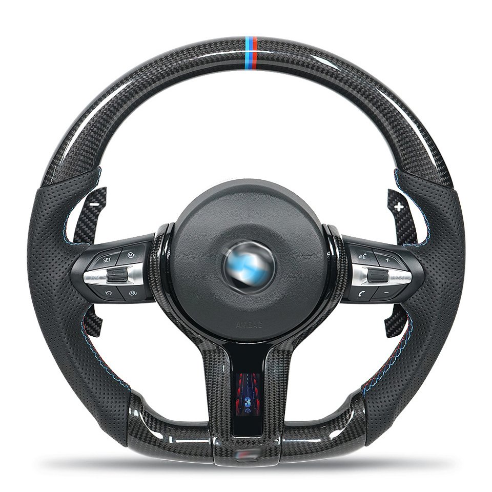 Factory Custom Price Steering Wheel For BMW F30 F32 F33 F80 F82 Carbon Fiber LED Steering Wheel