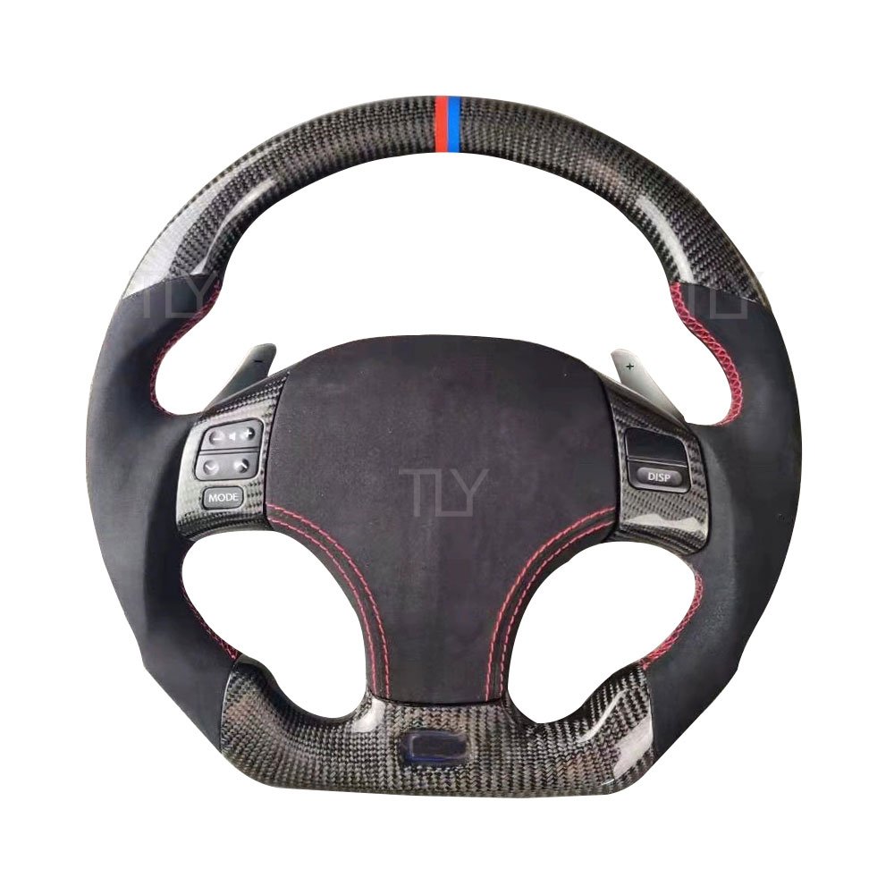 Custom Car Steering Wheel Real Carbon Fiber High Quality Leather for Lexus Is250 Is350 Gs350 Gx460 Rcf 2014 2015-2019