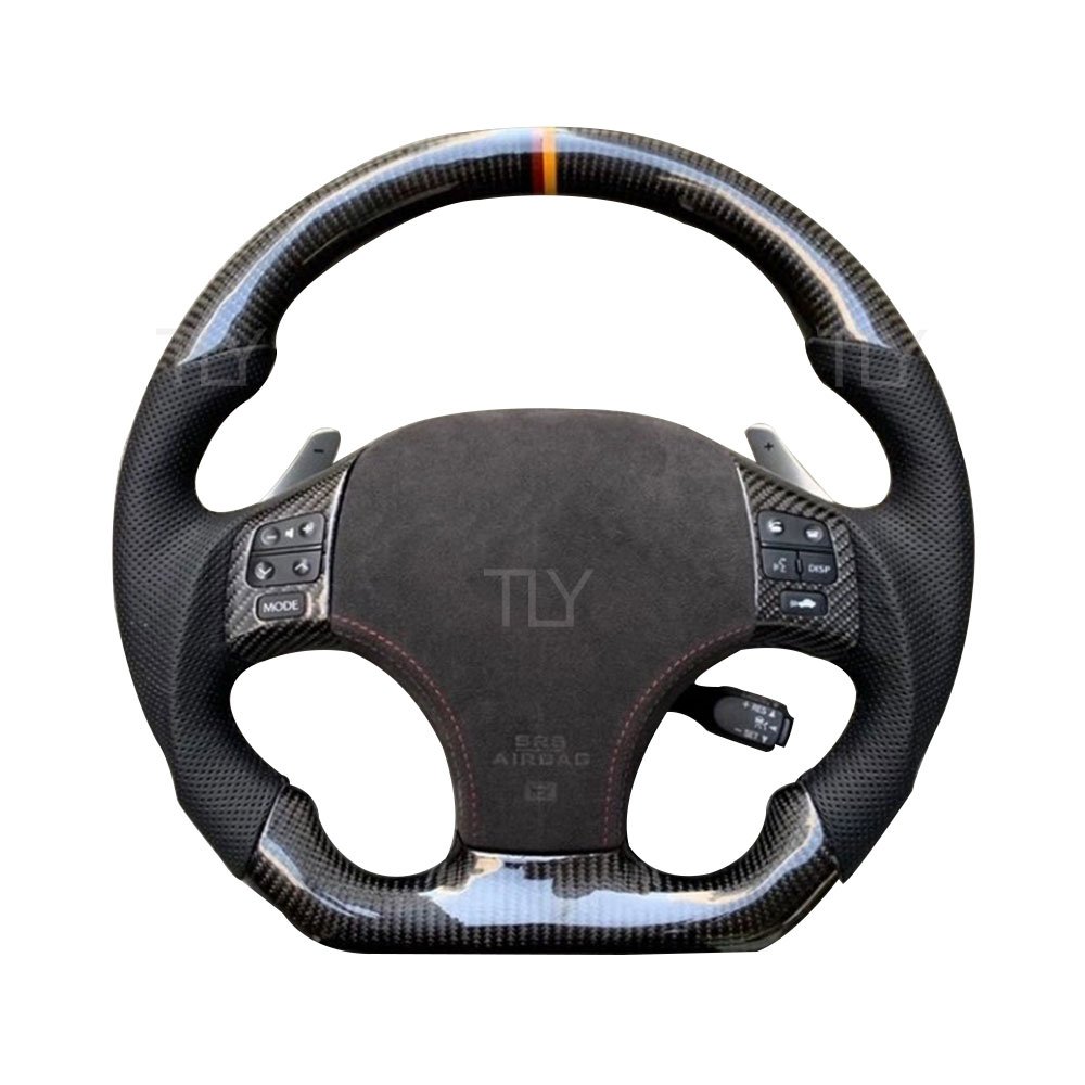 Custom Car Steering Wheel Real Carbon Fiber High Quality Leather for Lexus Is250 Is350 Gs350 Gx460 Rcf 2014 2015-2019
