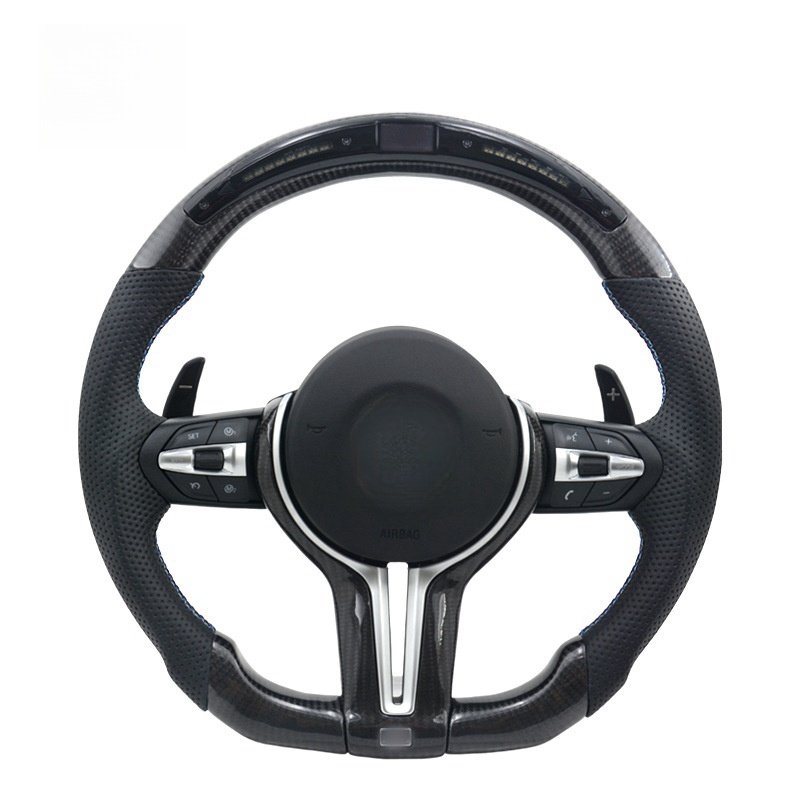 Leather Carbon M Sports steering wheel with M performance carbon fiber steering wheel