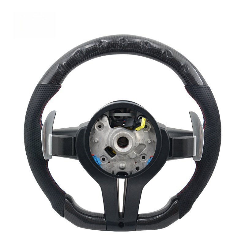 Leather Carbon M Sports steering wheel with M performance carbon fiber steering wheel