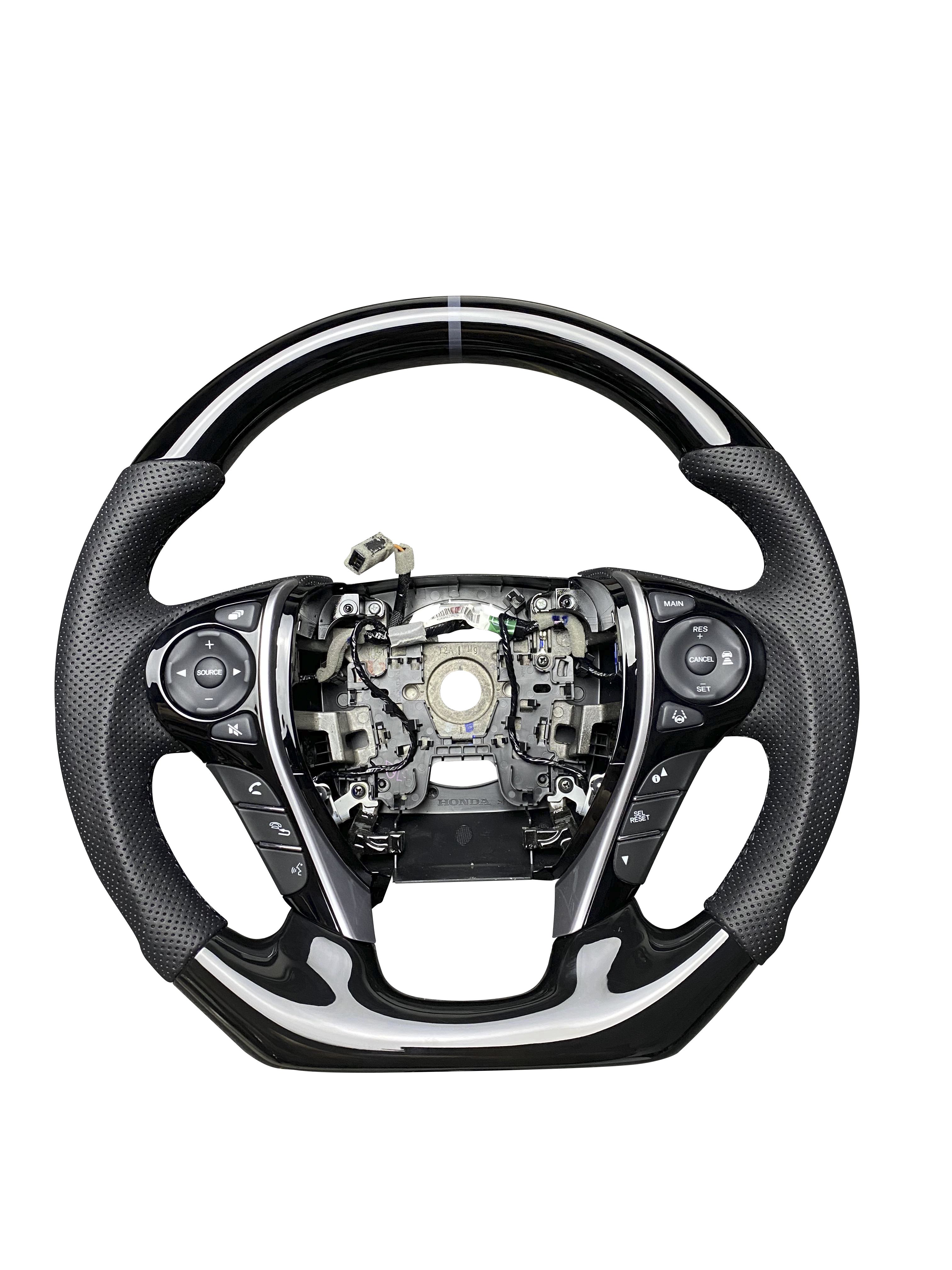 Customized car steering wheel with 100% carbon fiber sports steering wheel for Honda Crown URV Spra Acura interior