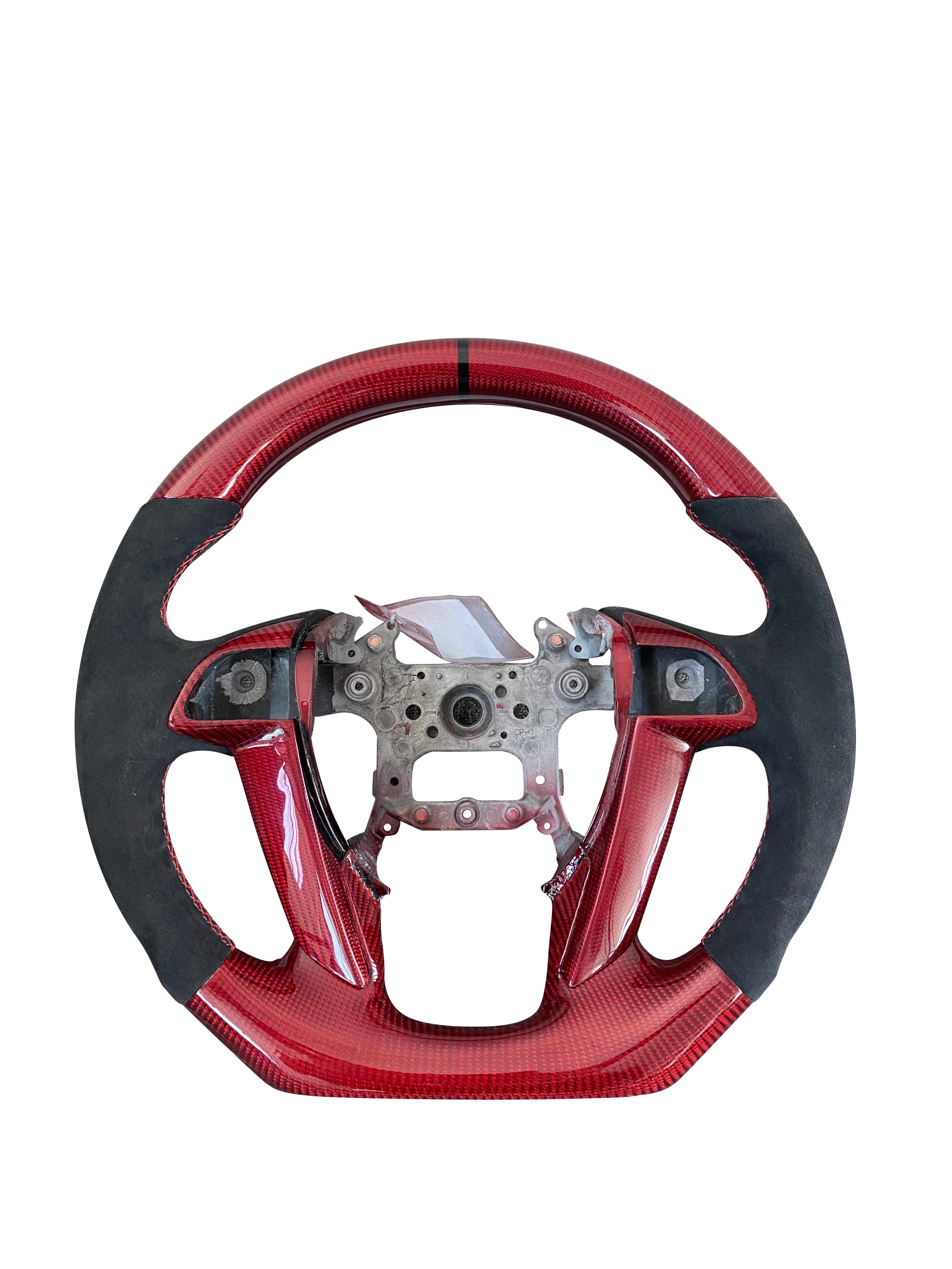 Customized car steering wheel with 100% carbon fiber sports steering wheel for Honda Crown URV Spra Acura interior