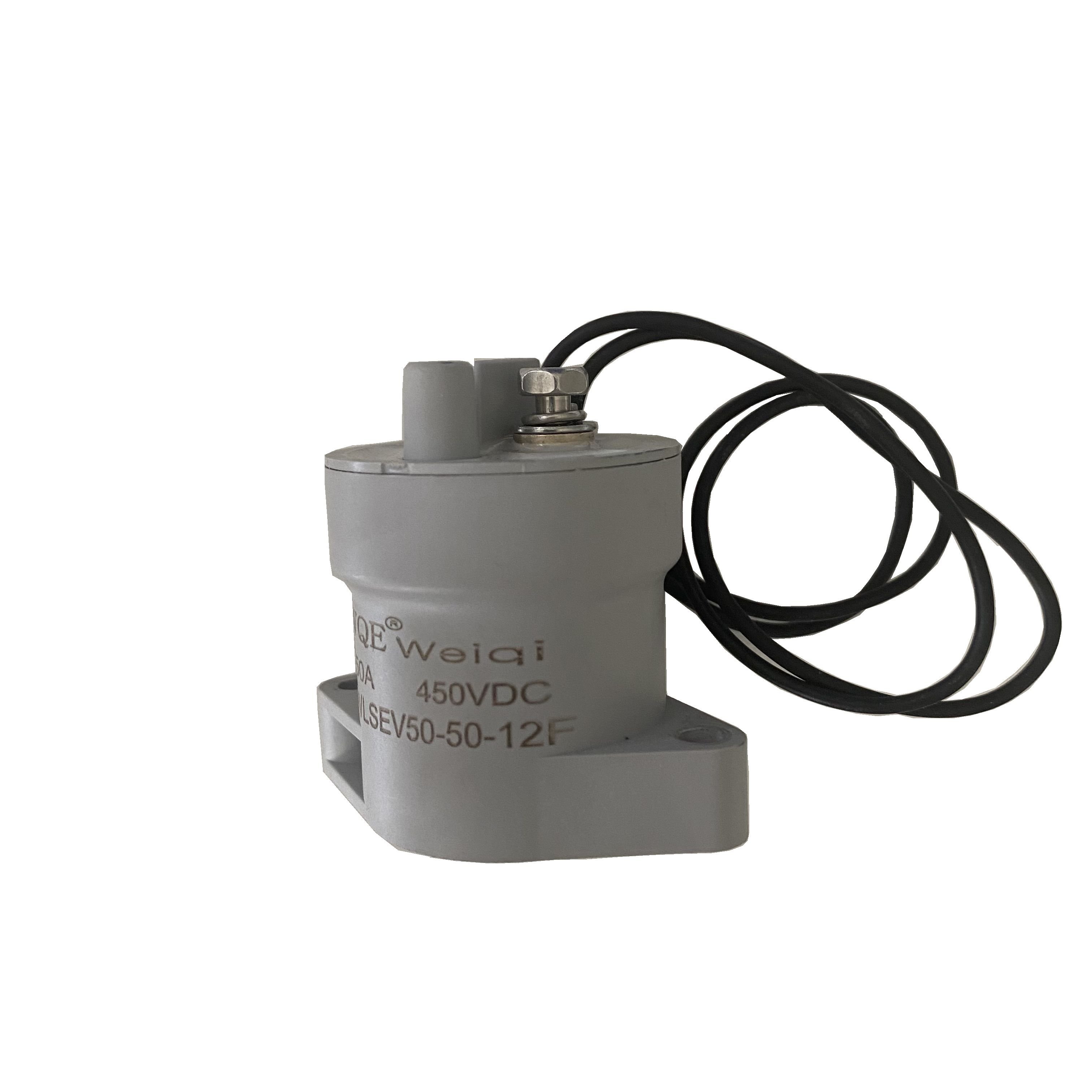 WQE Factory Manufacturer of 100A 40A 200A 300A 400A High Voltage DC Contactor SPST-NO 12V 24v COIL 450VDC 750VDC Auto Relay