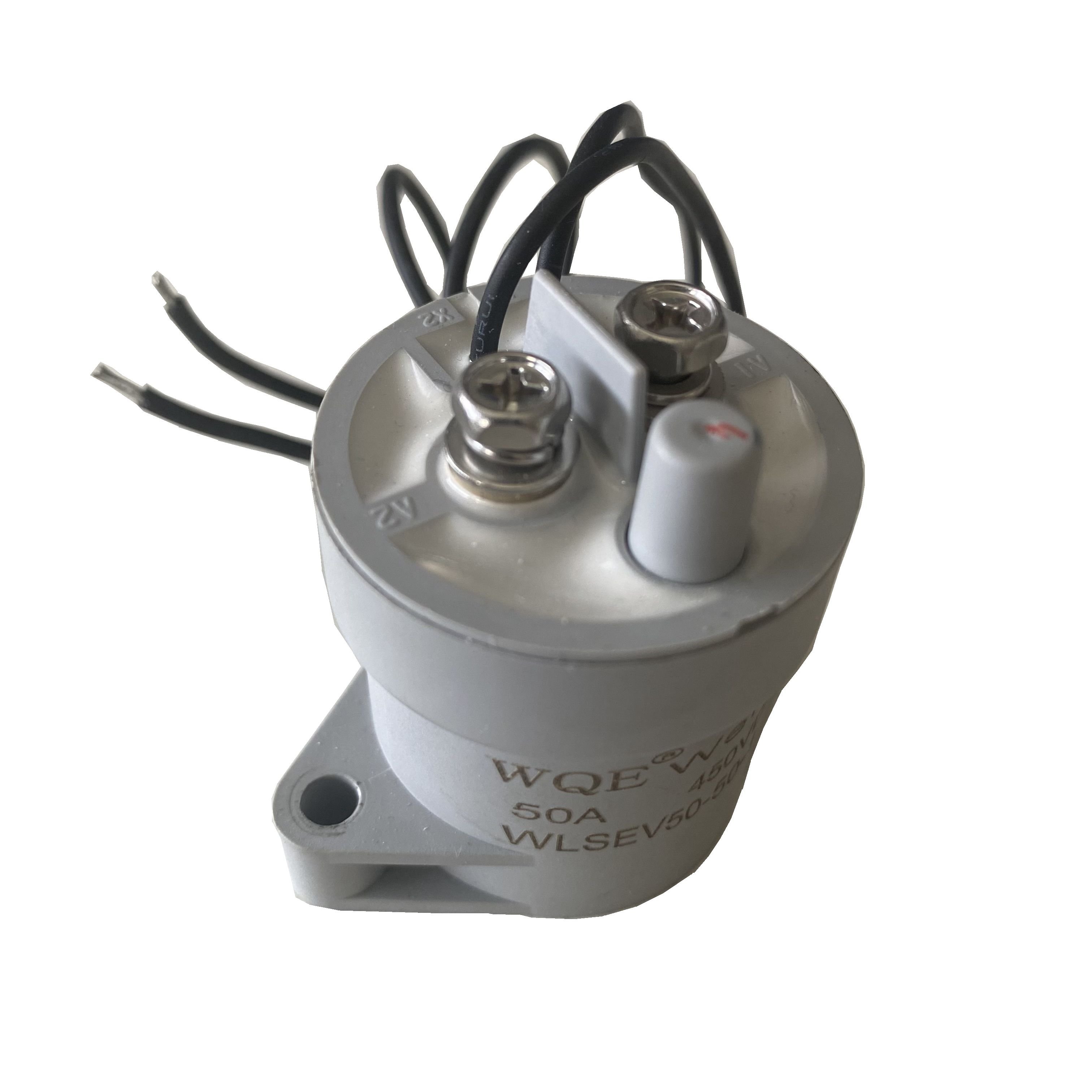 WQE Factory Manufacturer of 100A 40A 200A 300A 400A High Voltage DC Contactor SPST-NO 12V 24v COIL 450VDC 750VDC Auto Relay