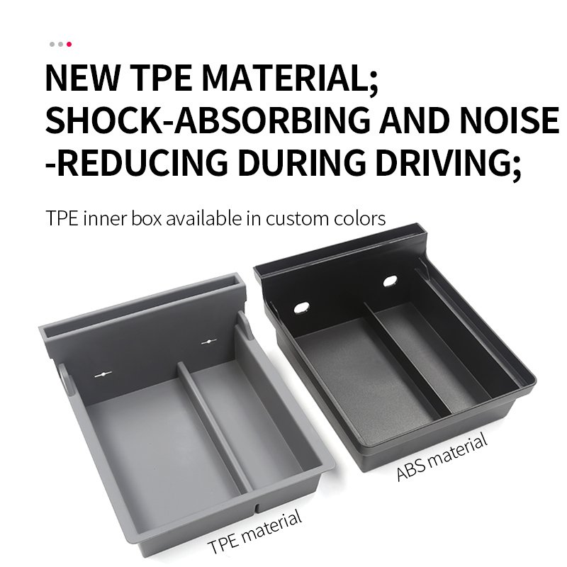 2022 Model 3 Automotive Accessories 3PCS Flocked ABS Car Center Console Organizer Tray Storage Box for Tesla Model 3