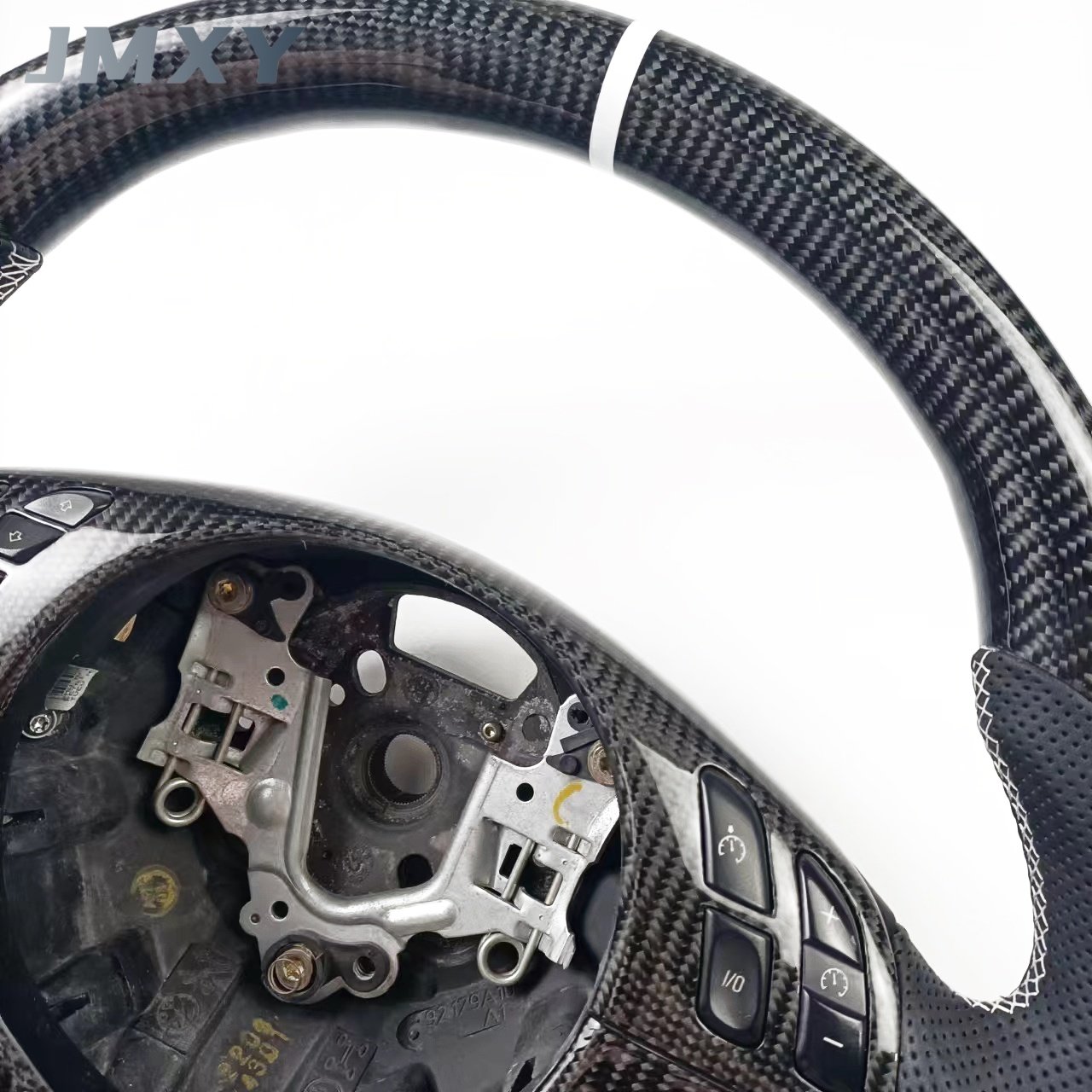 Customizable Carbon Fiber & Handmade Leather Steering Wheel for BMW E46 E53 E39 Car Model