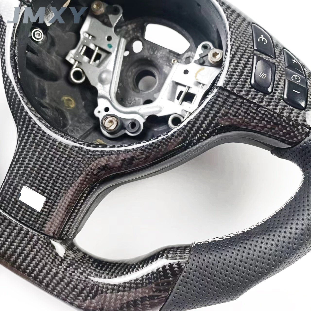 Customizable Carbon Fiber & Handmade Leather Steering Wheel for BMW E46 E53 E39 Car Model
