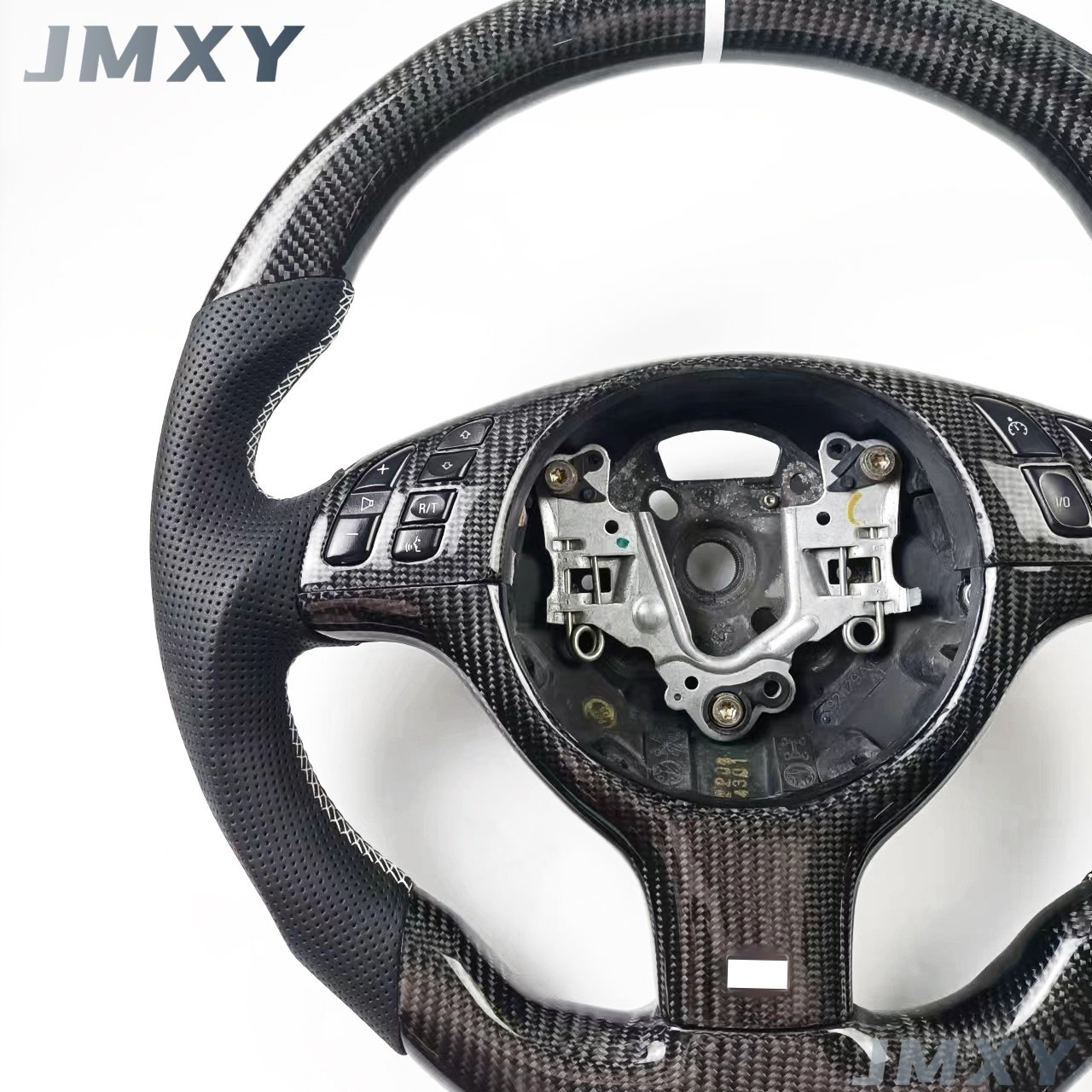 Customizable Carbon Fiber & Handmade Leather Steering Wheel for BMW E46 E53 E39 Car Model