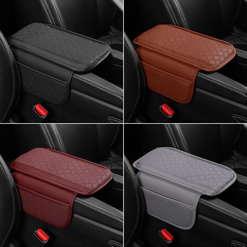 Car Armrest Cover Height Pad With Side Storage Bags Automotive Armrest Arm Support Cushion Protective Pad for Car Interior
