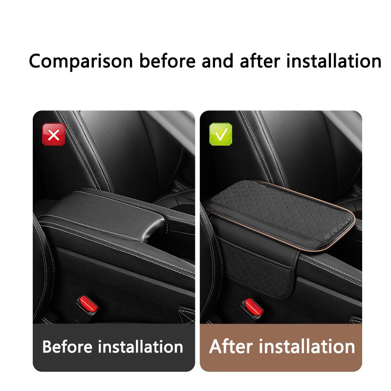 Car Armrest Cover Height Pad With Side Storage Bags Automotive Armrest Arm Support Cushion Protective Pad for Car Interior