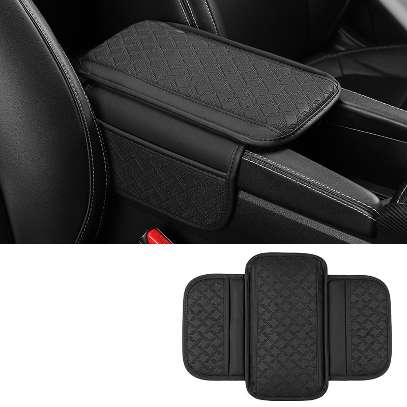 Car Armrest Cover Height Pad With Side Storage Bags Automotive Armrest Arm Support Cushion Protective Pad for Car Interior