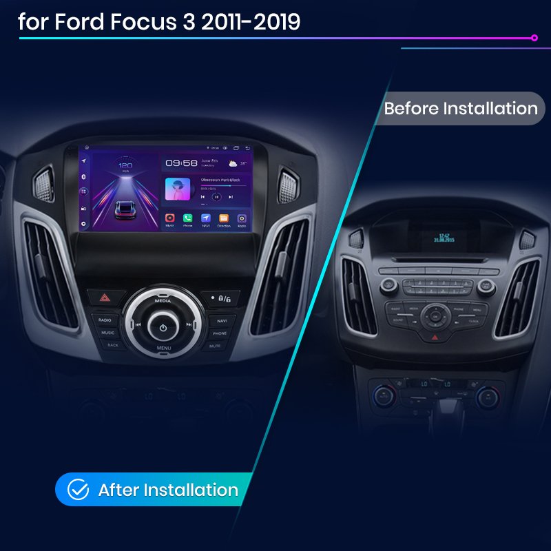 Junsun V1 EU Stock CarPlay for Ford Focus 3 Android Auto Car Radio Navigation for Ford Focus 3 2011-2019 Autoradio Multimedia