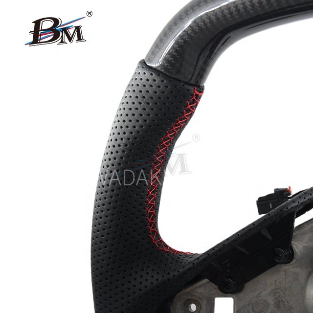 Customize Heated Carbon Fiber Wheels For Chevrolet CORVETTE-C8 Series Black Leather Perforated Sport Style Hot Sale Volante
