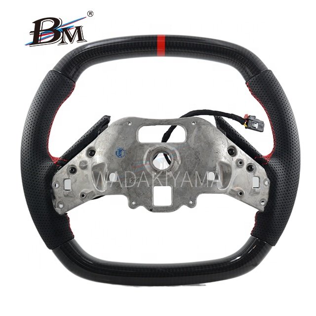 Customize Heated Carbon Fiber Wheels For Chevrolet CORVETTE-C8 Series Black Leather Perforated Sport Style Hot Sale Volante