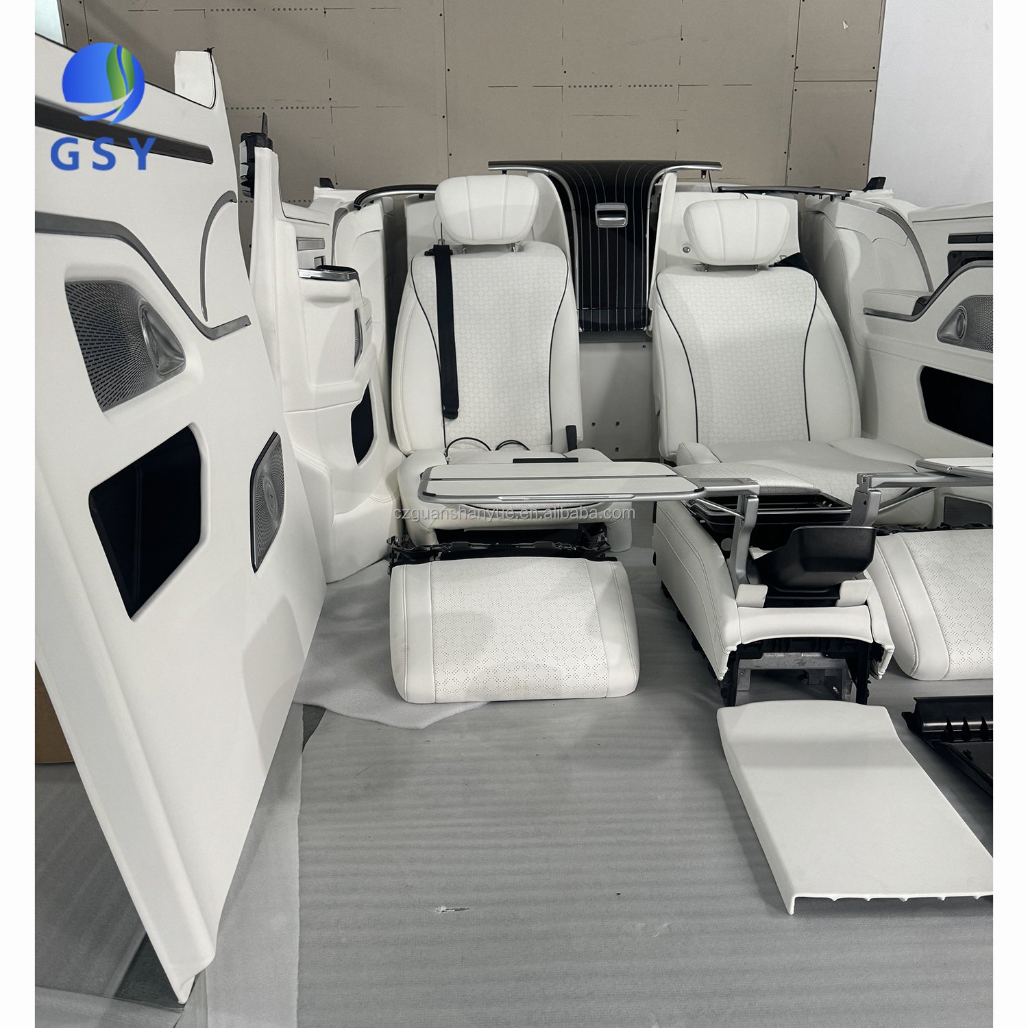 Mercedes Surrounding Kit Vito Interior Vclass Seat with Central Control Armrest Box Side Wall Hidden Seat for Vito/Vclass/w447