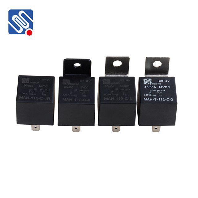 Meishuo MAH 12V 24V Auto Relay 40A 60A 4Pins 5Pins Automotive Relay With Bracket for Car Parts