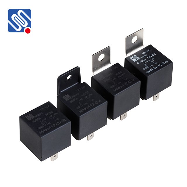 Meishuo MAH 12V 24V Auto Relay 40A 60A 4Pins 5Pins Automotive Relay With Bracket for Car Parts