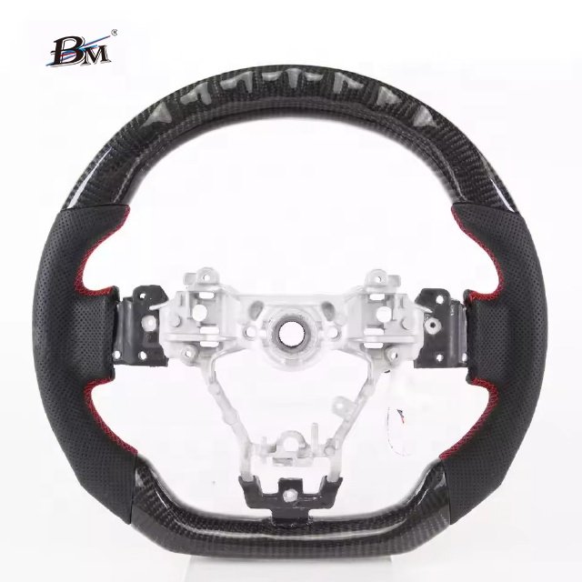 For Subaru Wrx STI S4 VAB VAG LEVORG VMG VM4 Led Carbon Fiber Perforated Leather Sport Custom Steering Wheels 2015 to 2022 By BM