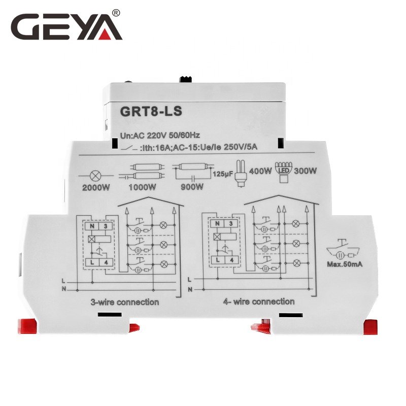GEYA GRT8-LS Hot Sell Electrical Dedicate Hotel Factory Corridor Lighting Optical Control Switch off Delay Timer