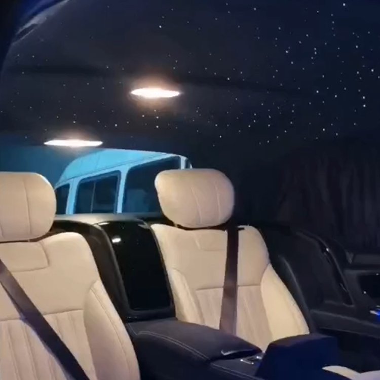 Suitable for High-end Ring Cabin Modification Parts of the Middle Row Armrest Box of Mercedes-Benz Commercial Vehicle Interiors
