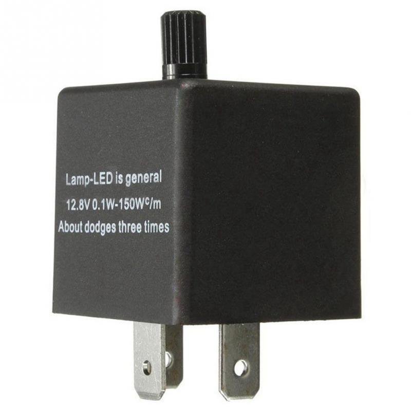 CF13 12V 3-Pin LED Adjustable Car Flasher Flash Relay for Turn Signal Light 40A Blinker Flasher, Turn Lighting Relay