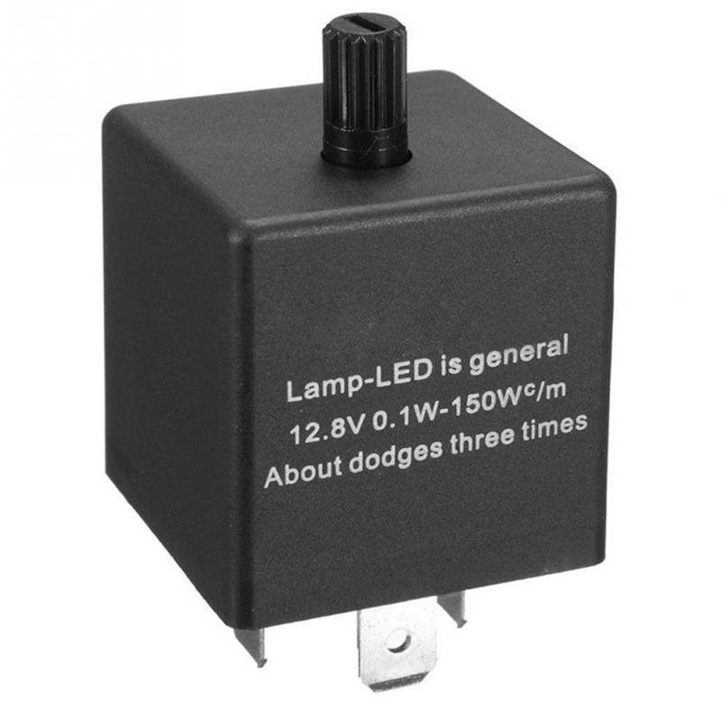 CF13 12V 3-Pin LED Adjustable Car Flasher Flash Relay for Turn Signal Light 40A Blinker Flasher, Turn Lighting Relay
