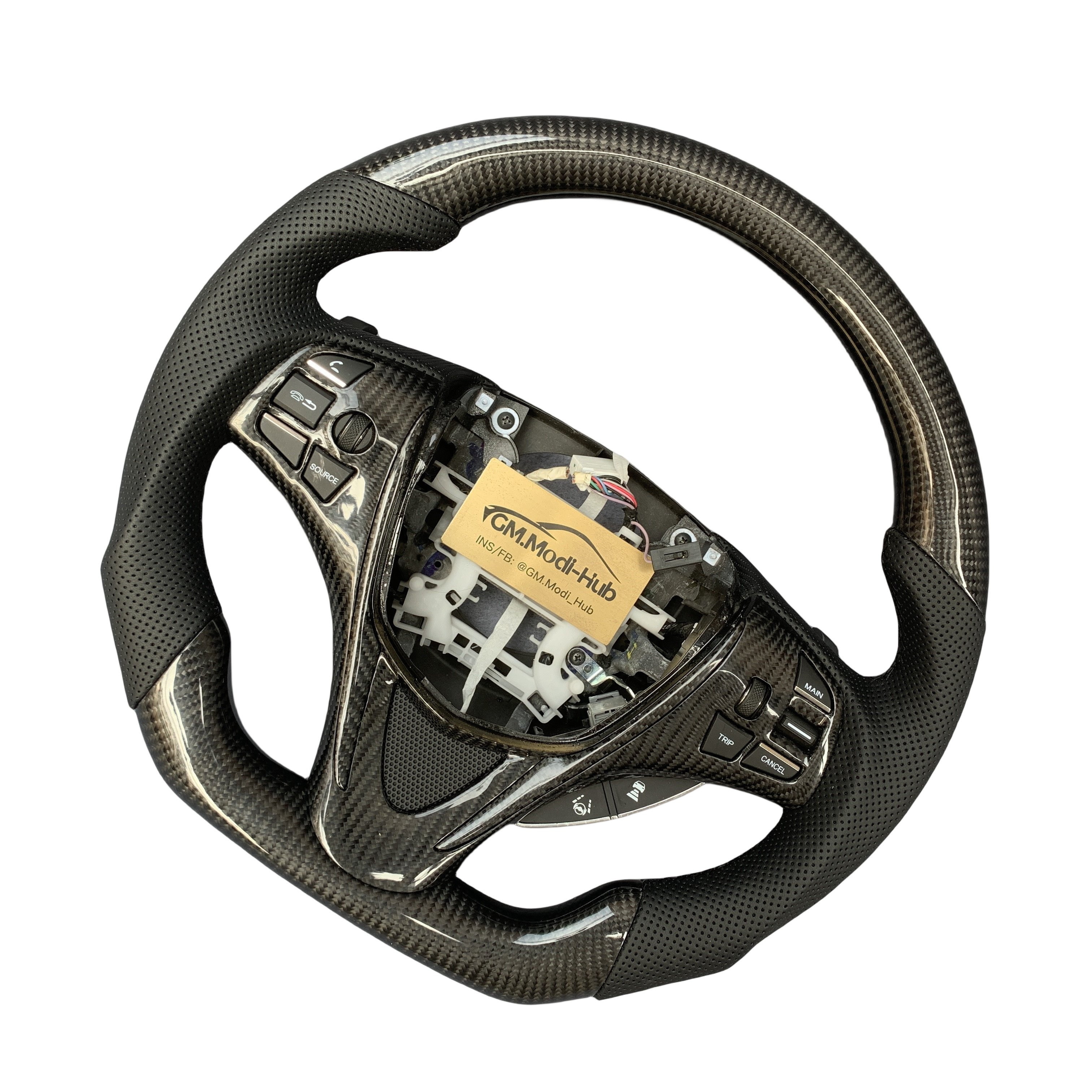 GM.Modi-Hub 100% Real Carbon Fiber Car Steering Wheel For Acura 2015 -2020 TLX / 2014-2020 MDX