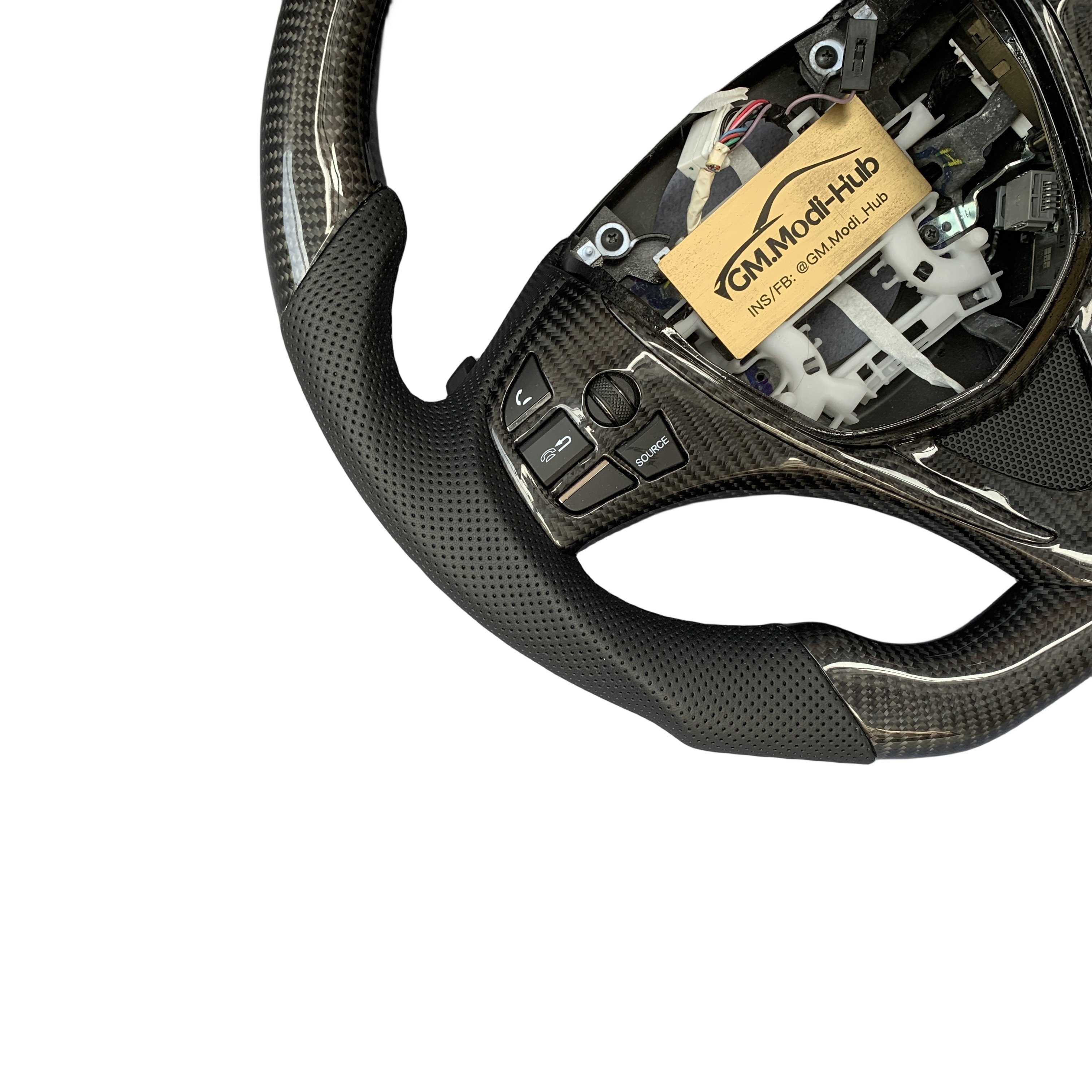 GM.Modi-Hub 100% Real Carbon Fiber Car Steering Wheel For Acura 2015 -2020 TLX / 2014-2020 MDX
