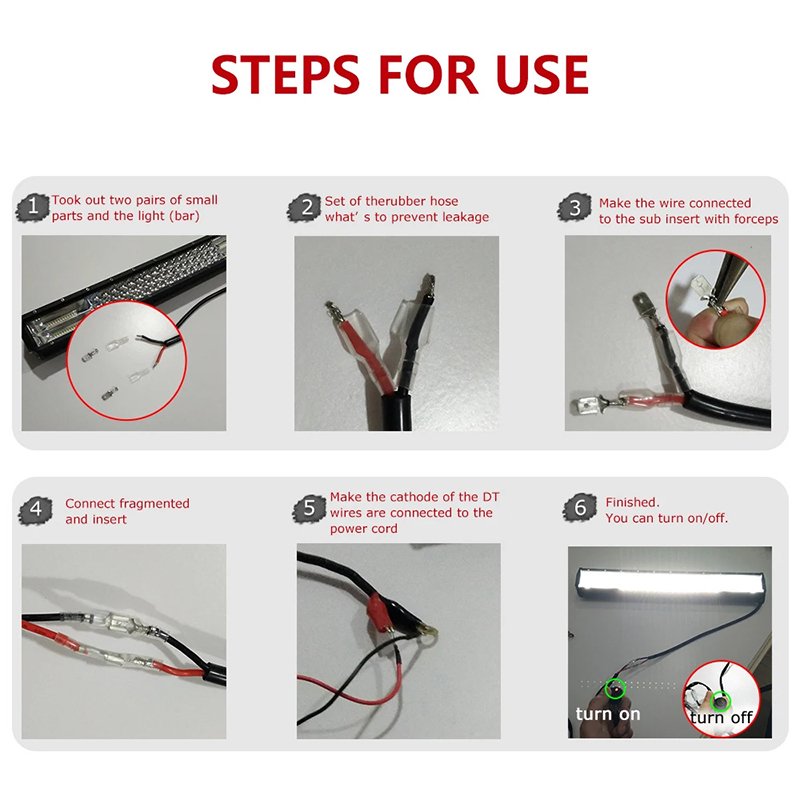 Co Light Car LED Light Bar Wire 3m 12V 24V 40A Wiring Harness Relay Loom Cableable