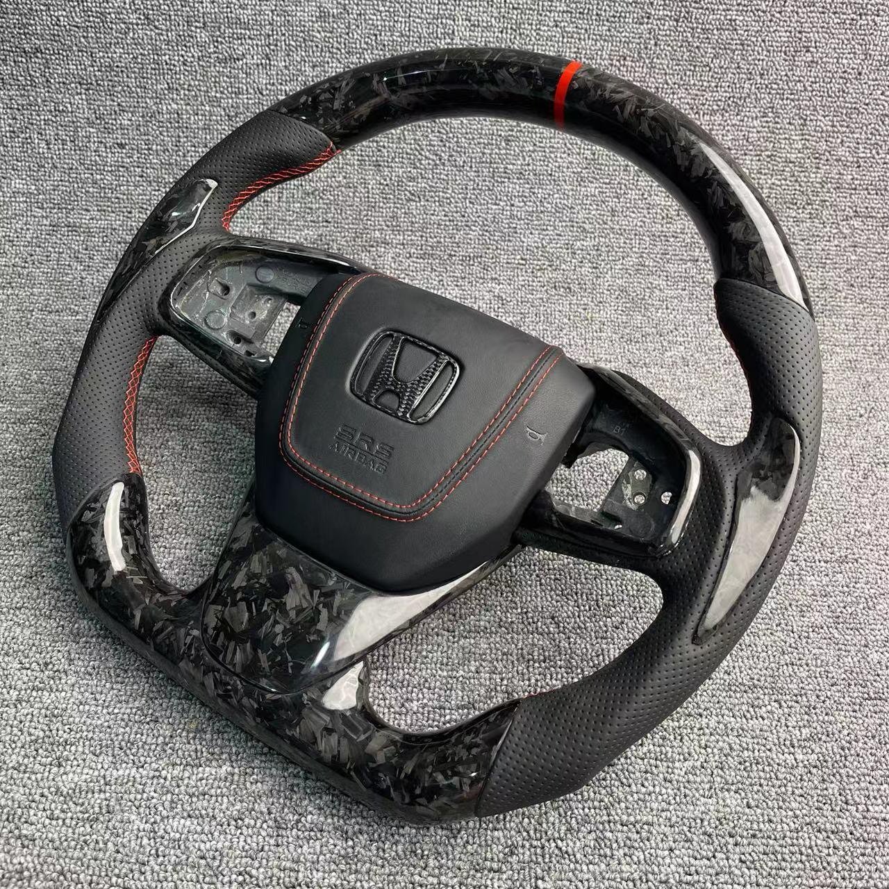For Honda 16-21 10th Generation Civic FC1 FK8 FK7 Customization Forged Carbon Fibre leather Steering Wheel Car Accessories