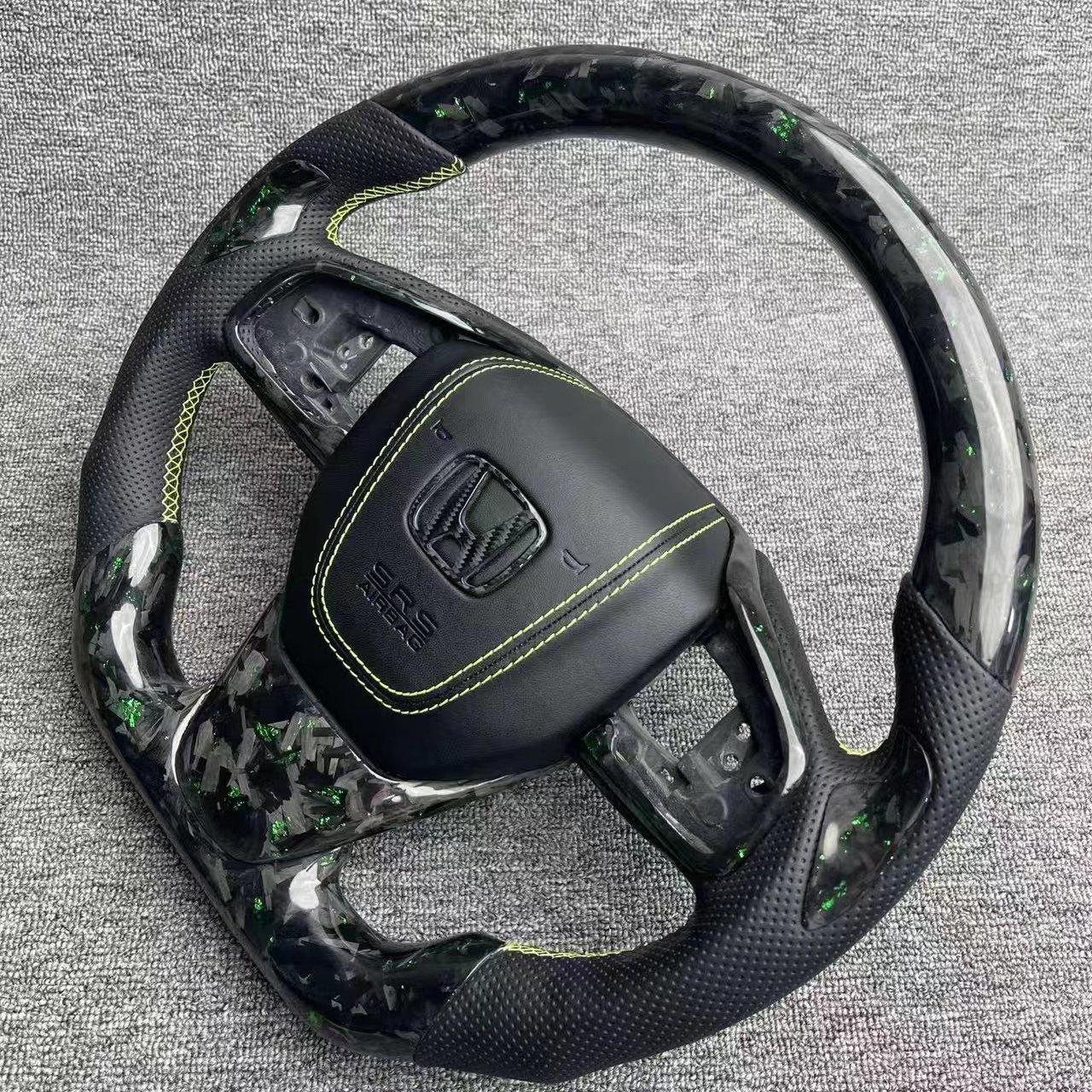 For Honda 16-21 10th Generation Civic FC1 FK8 FK7 Customization Forged Carbon Fibre leather Steering Wheel Car Accessories
