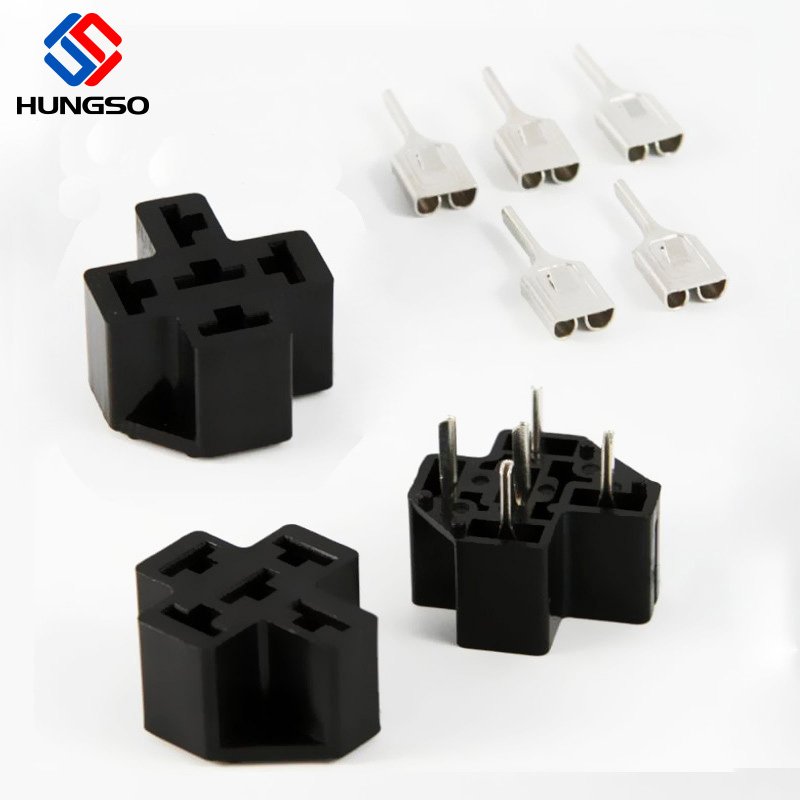Manufacturer 40a 80a Relay Pcb Socket 4 Pin 5 Pin PCB Automotive Auto PCB Relay Harness Socket