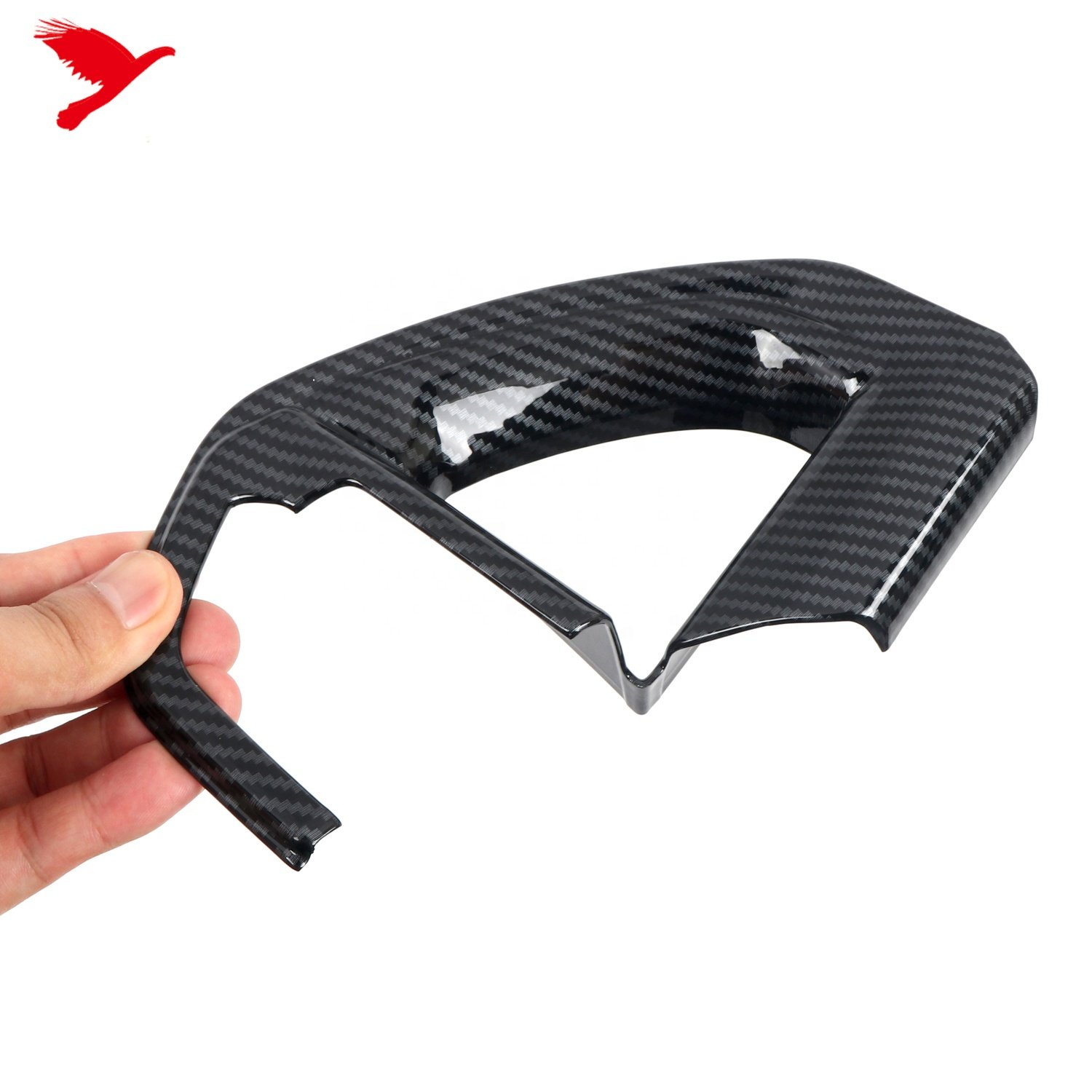 For Toyota Tacoma 2024 2025 Car Interior Accessories Steering Wheel Cover Trim ABS Carbon Fiber Black 2pcs