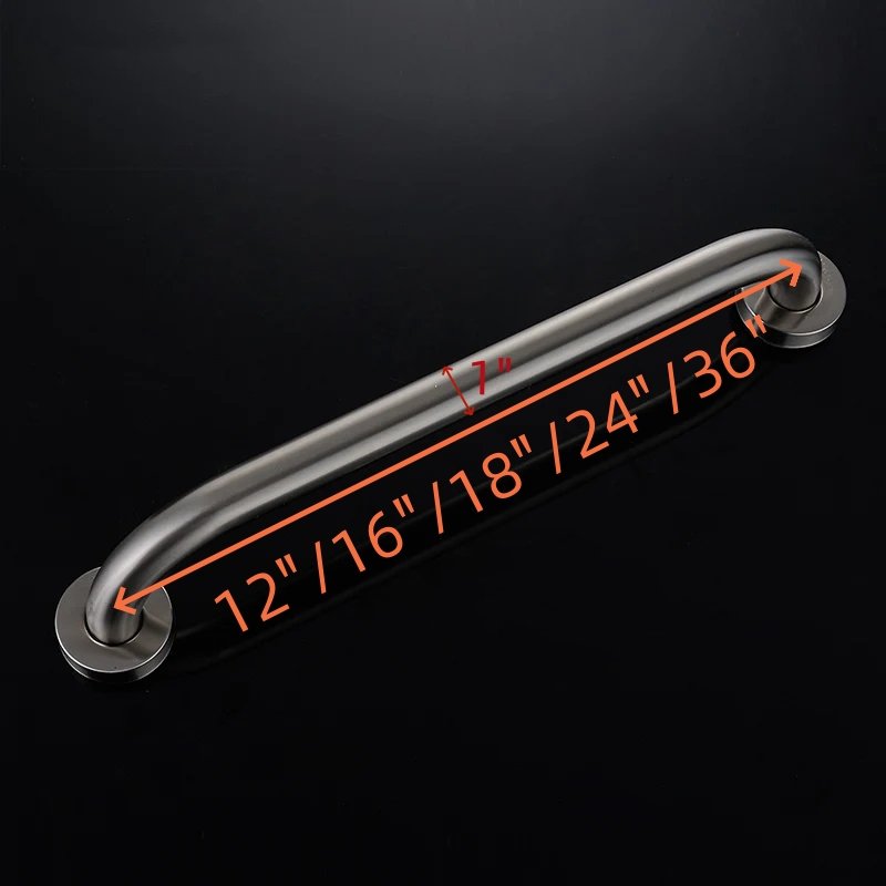 Modern Design Stainless Steel Grab Bar Handle with Safety Armrest 304 Brushed Finish Bathroom Accessories for Shower Safety