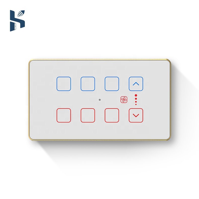 Customizable Smart Glass Light Switches From India 4M Zigbee APP Remote Control Timable & Voice Support Tuya Smart Fan Regulator