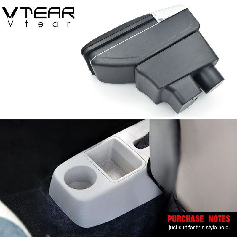 Vtear Armrest Interior Center Console Storage Box Arm Rest Car-Styling Decoration Accessories Parts Organizer for Skoda Fabia