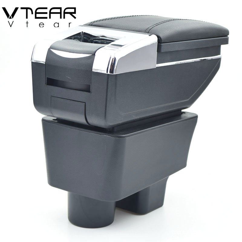 Vtear Armrest Interior Center Console Storage Box Arm Rest Car-Styling Decoration Accessories Parts Organizer for Skoda Fabia