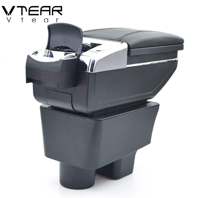 Vtear Armrest Interior Center Console Storage Box Arm Rest Car-Styling Decoration Accessories Parts Organizer for Skoda Fabia