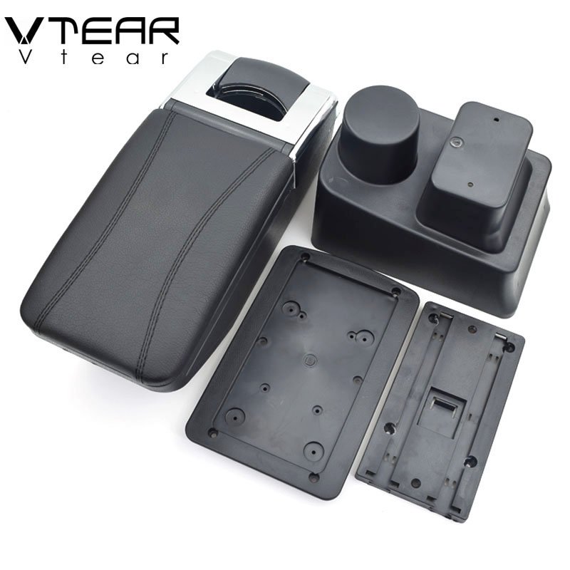 Vtear Armrest Interior Center Console Storage Box Arm Rest Car-Styling Decoration Accessories Parts Organizer for Skoda Fabia