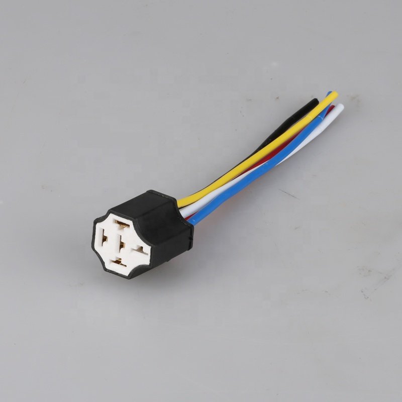 Musuha 12V 30/40A 5 Pin 5P Automotive Harness High-quality Car Auto Relay Socket Ceramic 5 Wire