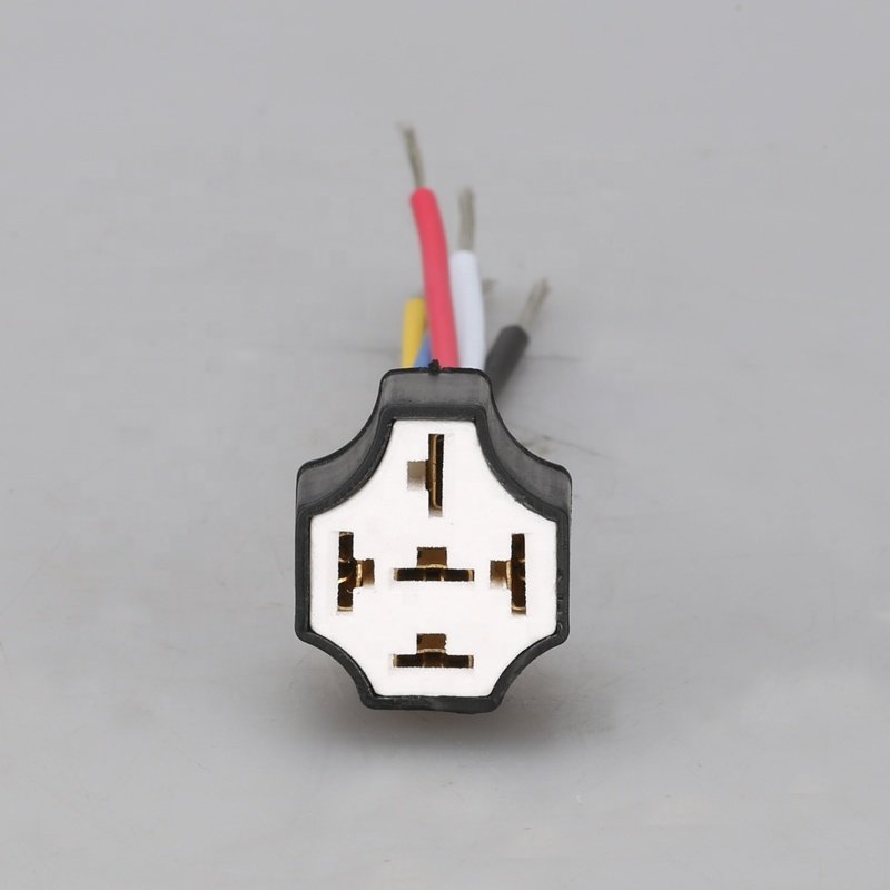 Musuha 12V 30/40A 5 Pin 5P Automotive Harness High-quality Car Auto Relay Socket Ceramic 5 Wire