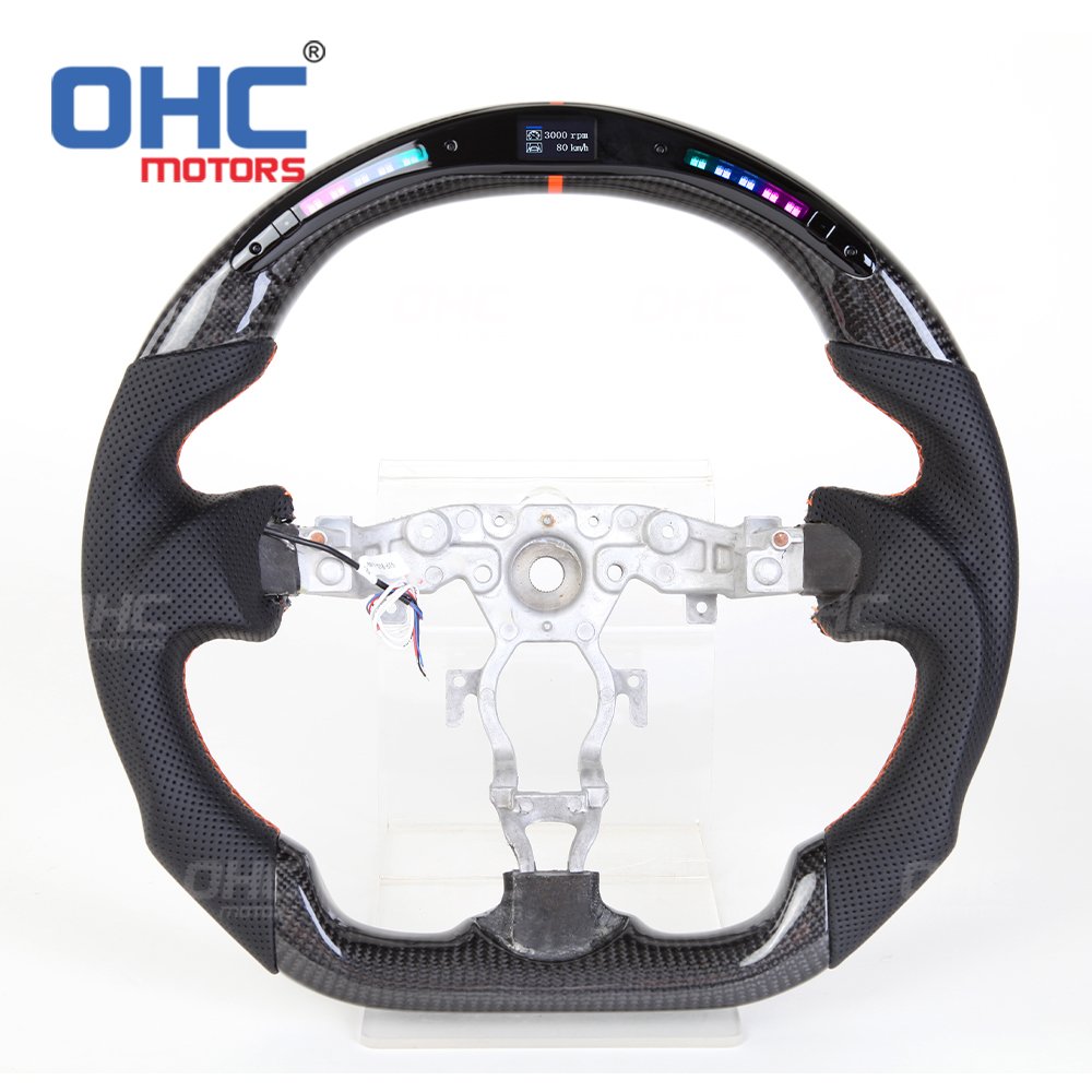 Led Steering Wheel Fit For Nissan 370z Carbon Fiber Exhaust Coupe 370z carbon fiber Steering Wheel Ohc Motors