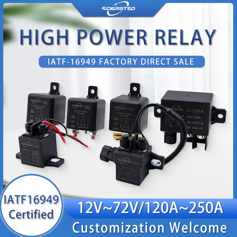 KKA-C150 High Power Relays 12V/24V 150A 200A Large Current Relays New for Car/Truck/Boat Battery Start-up and Pre-Heat