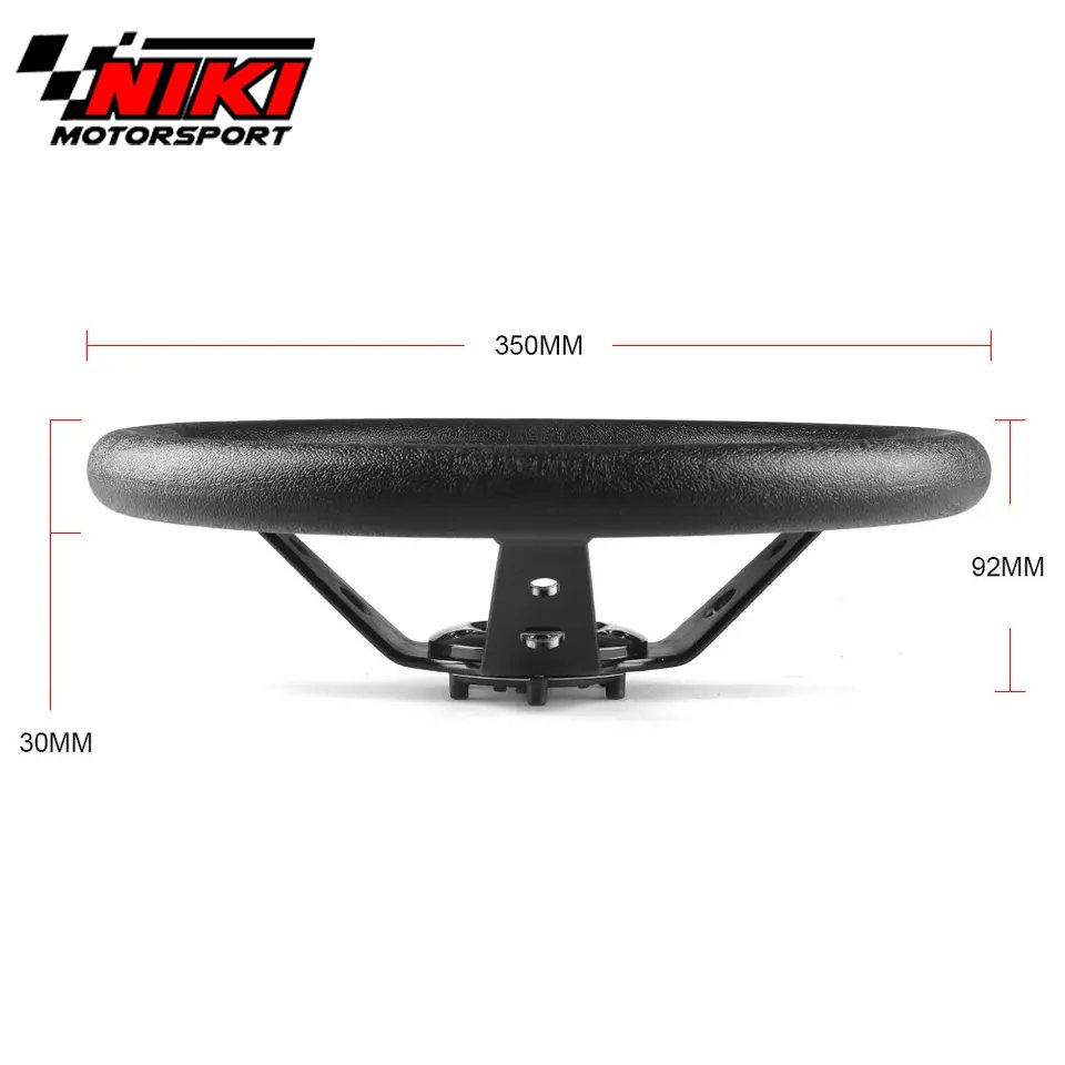 Universal Racing Aluminum 350mm 14inch PU Leather Car Steering Wheel