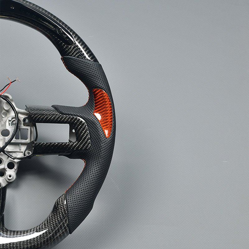 For Ford mustang GT 2020 2018 2019 Car Steering Wheel Fancy Design LED Shift Light Racing Real Carbon fiber Steering Wheel