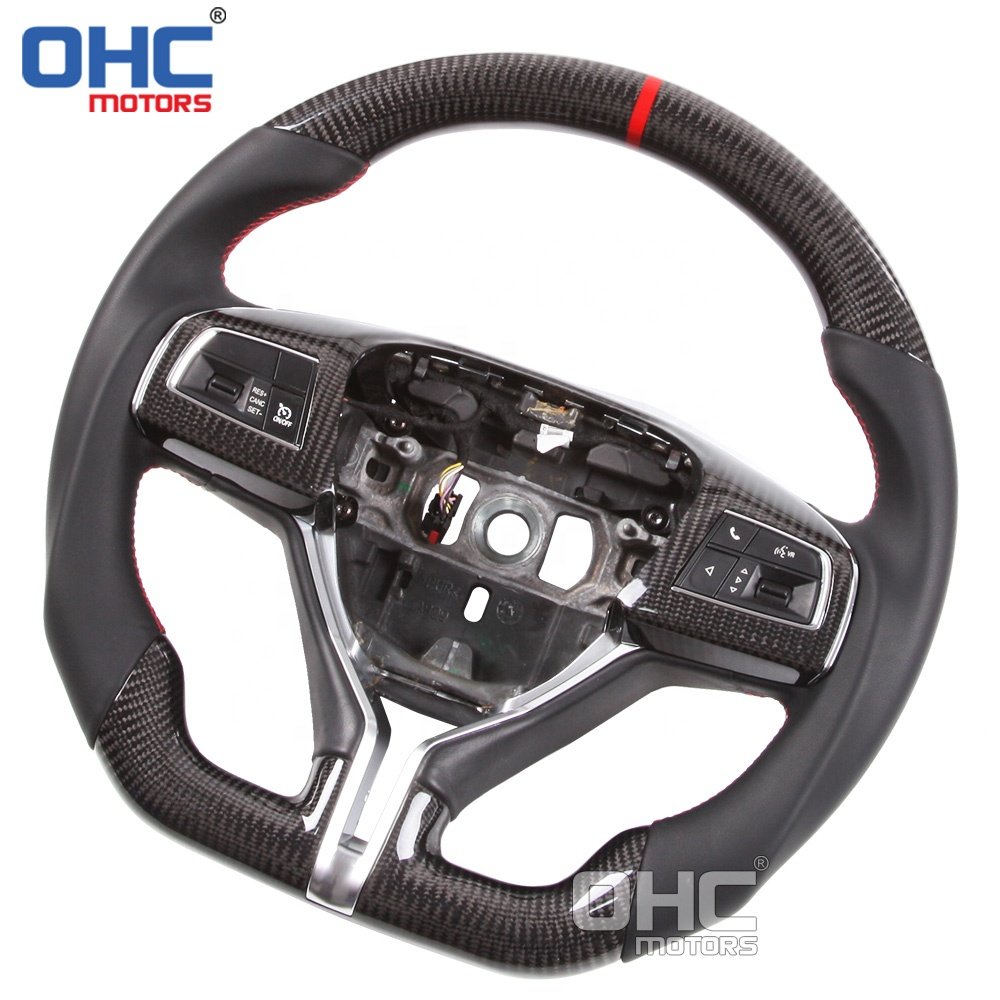 Real Carbon Fiber Steering Wheel for Maserati Ghibli Levante 2014 2015 2016 2017 2018 Sport Steering Wheels OHC MOTORS